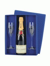 Champagner Geschenk Set Blaue Welle images