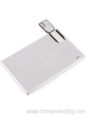 Alluminio sottile carta di credito USB Flash Drive