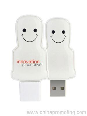 Mini USB persone - bianco