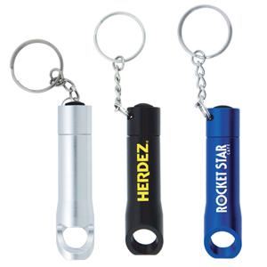 Promozionale la luce Pop Bottle Opener portachiavi