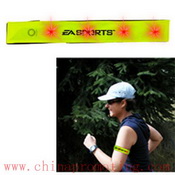 Light Up Yellow Reflective Band w/ 4 Red LED Light images