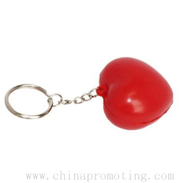 Stress heart key ring