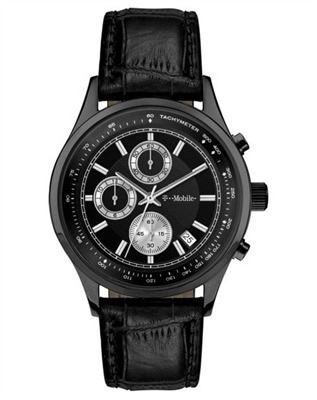 Montre en cuir noir