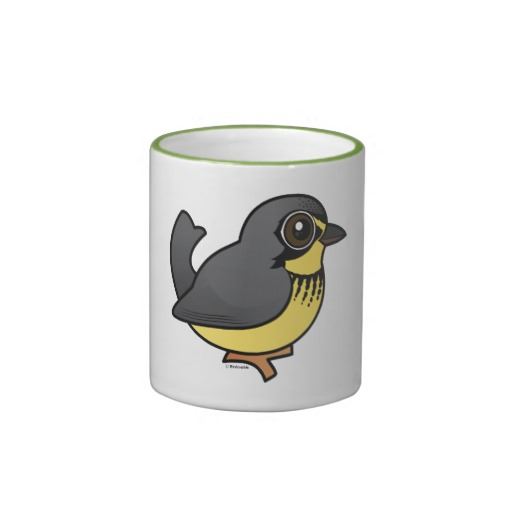 Timbre de Reinita de Canadá Birdorable taza de café