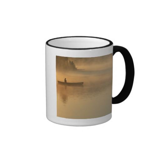 canoeist, Algonguin Park, Ontario, Canada. Ringer kaffekop