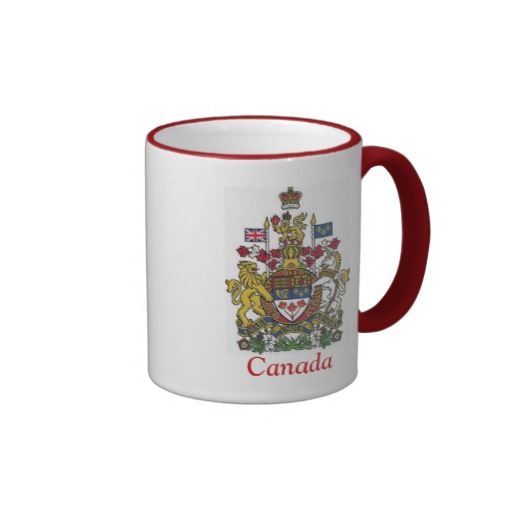 Capa de brazos de Canadá timbre café taza