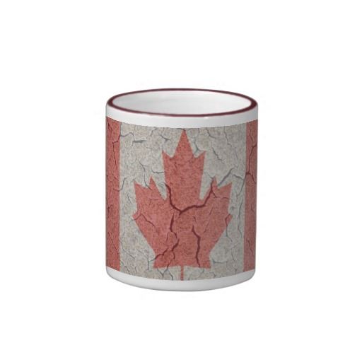 Cracked Paint Canada Ringer Coffee Mug
