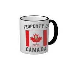 Propiedad de Hockey Canadá bandera taza de café de timbre de oro 2010 images