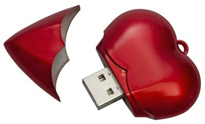 Périphérique USB en forme de coeur