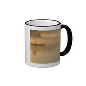 canoeist, Algonguin Park, Ontario, Canada. Ringer Coffee Mug images