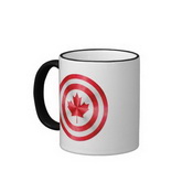 Kapitán Kanada Hero Shield Ringer kávový hrnek images