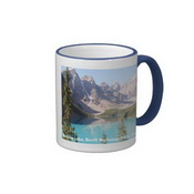 Parque nacional Banff/lago Moraine, Campanero de Canadá taza de café images