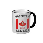 Proprietà di Hockey Canada Flag oro 2010 Ringer Coffee Mug images