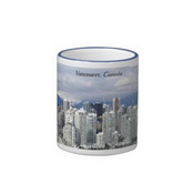 Vancouver Canada Skyline Ringer Mug à café images