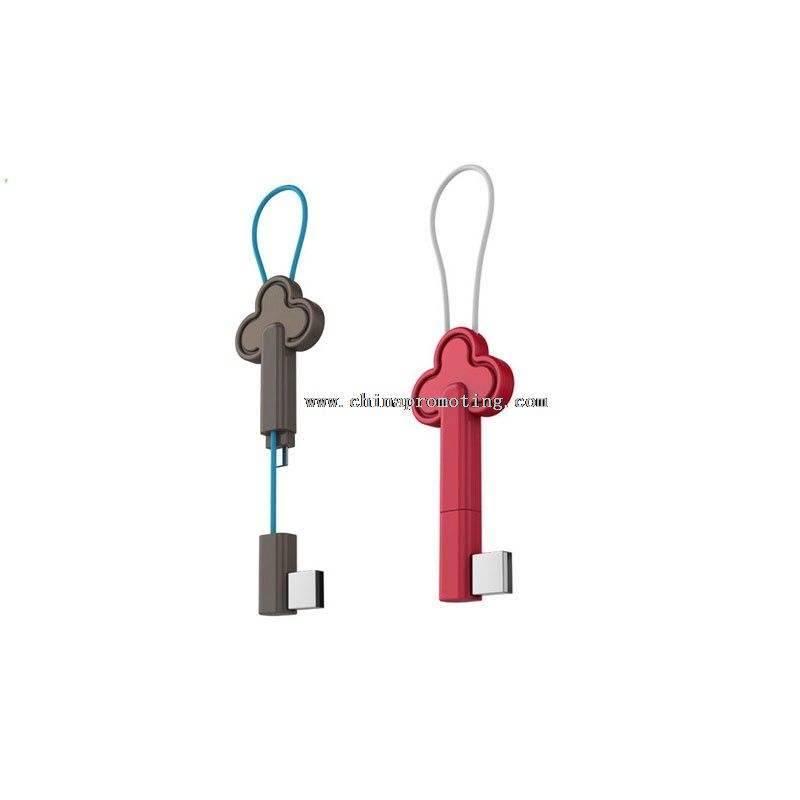 20cm Micro USB Cable with key holder design