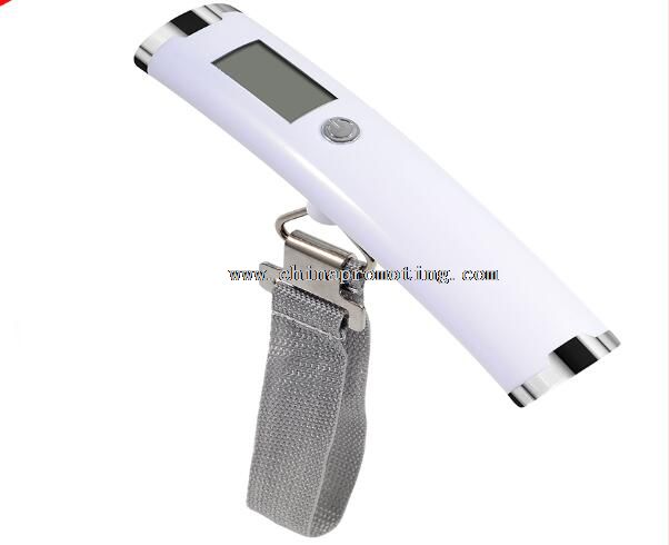 50kg white portable digital luggage scale