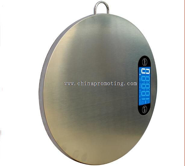 5 kg-os kerek rozsdamentes Konyhai mérlegek akasztóval
