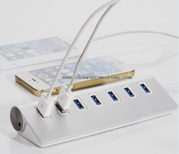 7 puertos de aluminio USB 3.0 Hub