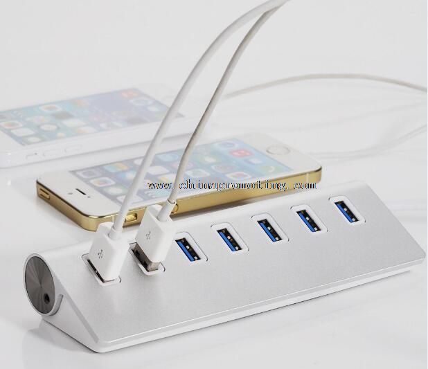 7 porty, hliníkový USB 3.0 Hub