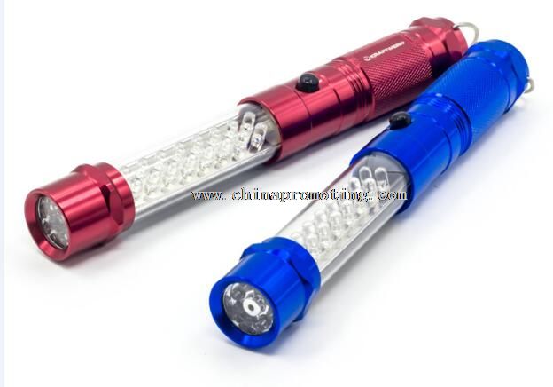 9 + 16 LED mobil kendaraan inspeksi lampu Camping LED kerja lampu senter magnetik