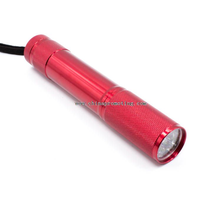 9 led aluminum material led flashlight