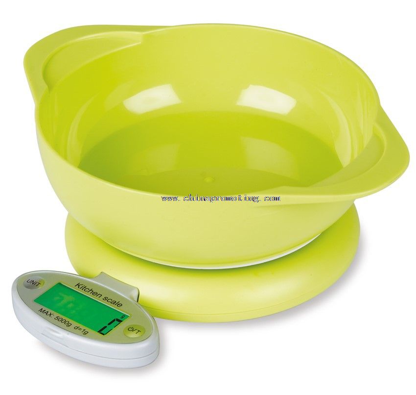 مقياس النظام الغذائي البلاستيكية ABS مع وعاء