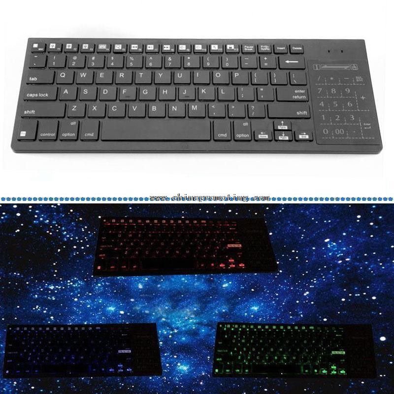 Clavier Bluetooth avec touche multimédia rétro-éclairage