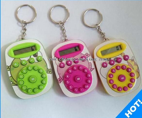 Cartoon design key ring calculator