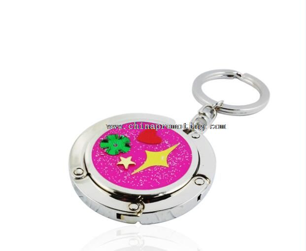 Classic beauty handbag hanger with keychain