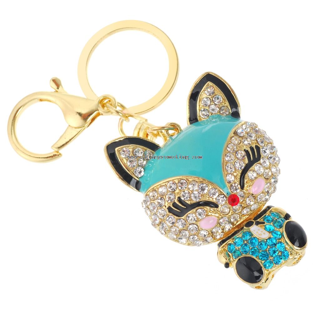 Crystal fox mignonne keychain