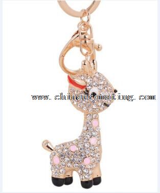 Cute animal crystal key chain