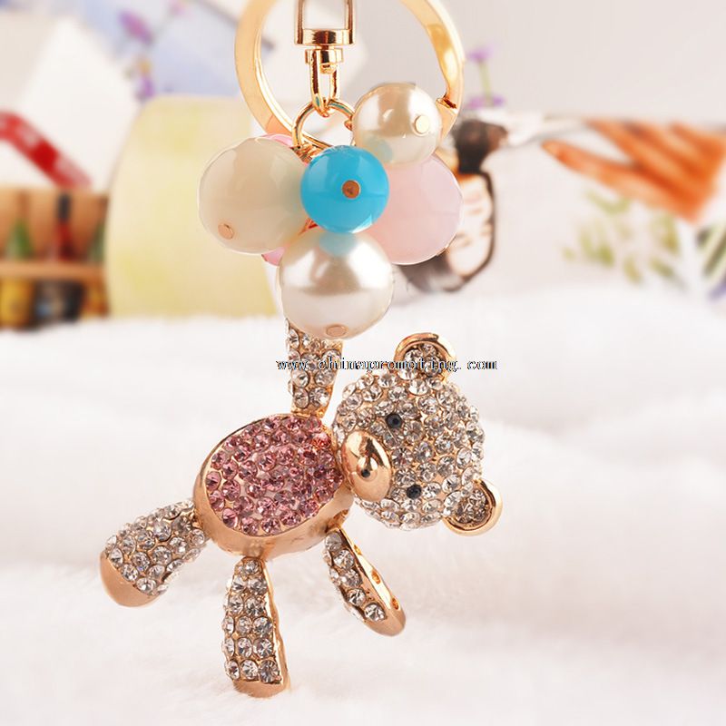 Cute Bears Crystal Keychain