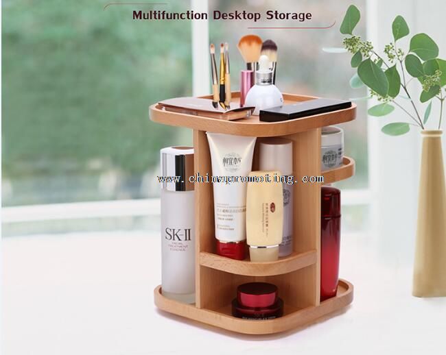 Desktop 360degree rotation cosmetic storage rack