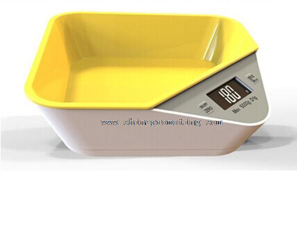 Digitaalinen jauhot punnituksen mittakaavassa bowl