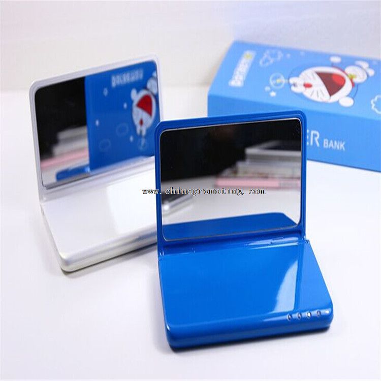 Doraemon Hello kitty cartoon mirror power bank