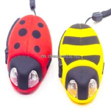 ABS plastic ladybird shape 2 led dynamo torch light images