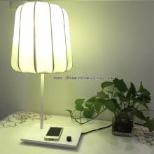 LED table lamp with wireless charging port images