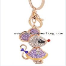Mouse girl shape crystal key chain images