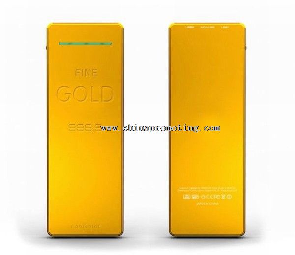 Gold barre Power Bank 10000 mAh