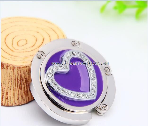 Heart shape diamond bag hanger