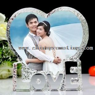 Hearted Shaped Glass Photo Frame