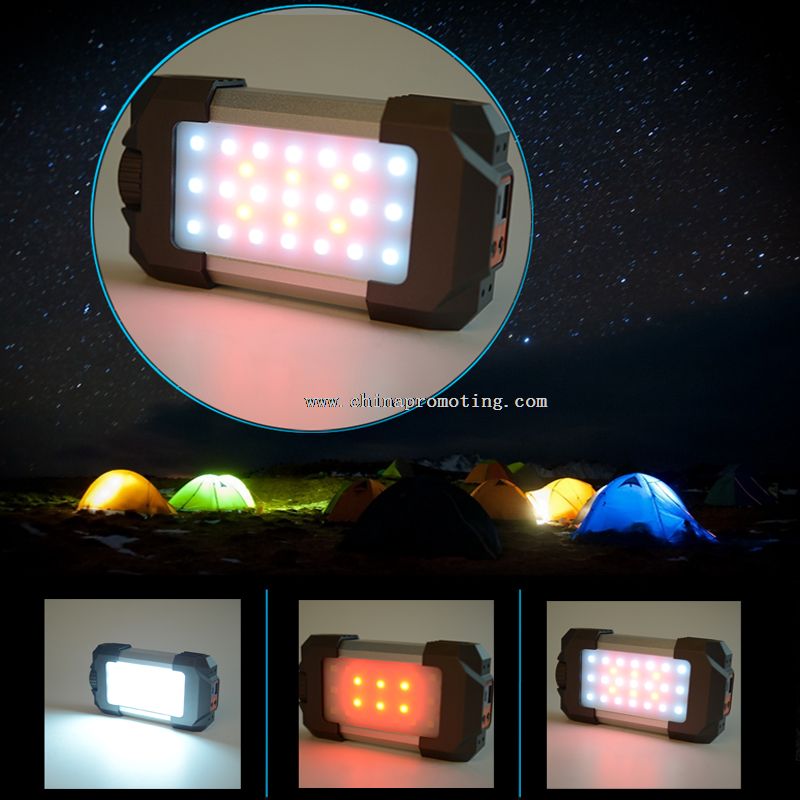 Led camping lamp with 8000mah power bank