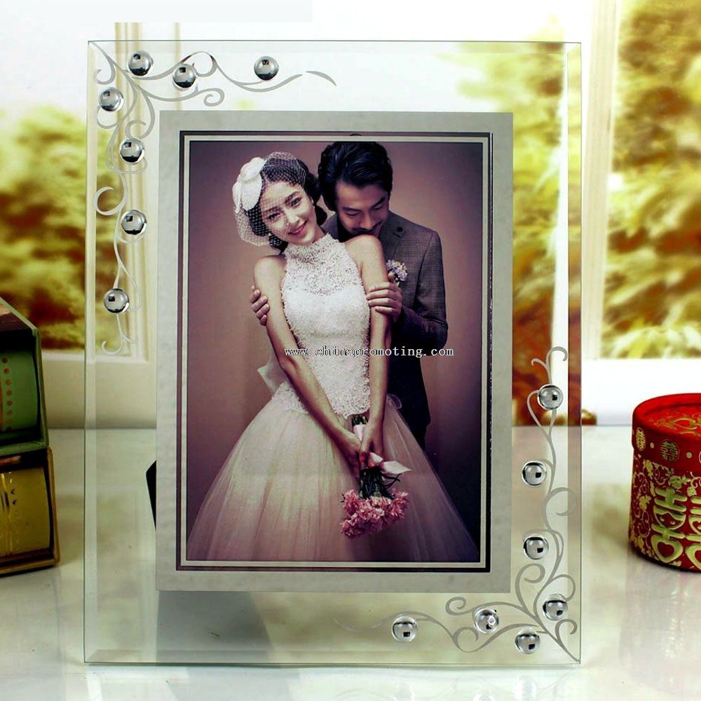 Love crystal glass photo frames
