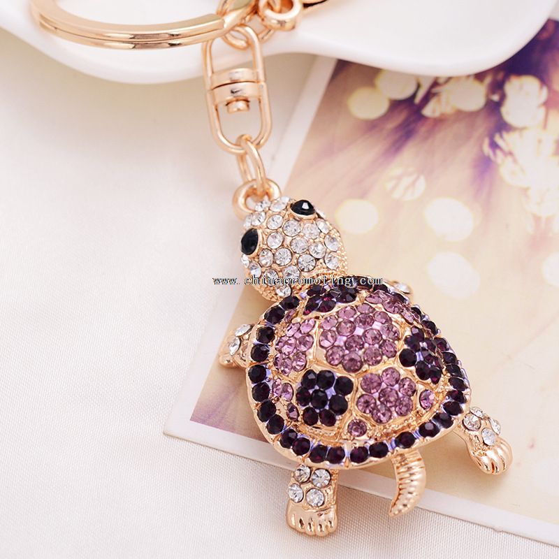 Crystal KeyChain piękny żółw