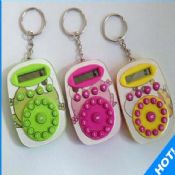 Cartoon design key ring calculator images