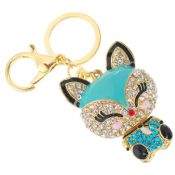 Crystal cute fox keychain images