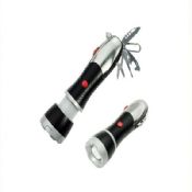 Emergency hammer flashlight with tool images