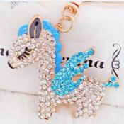 Flying horse crystal key chain images