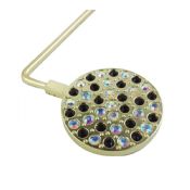 Metal Gold hook bag with crystal rhinestone images