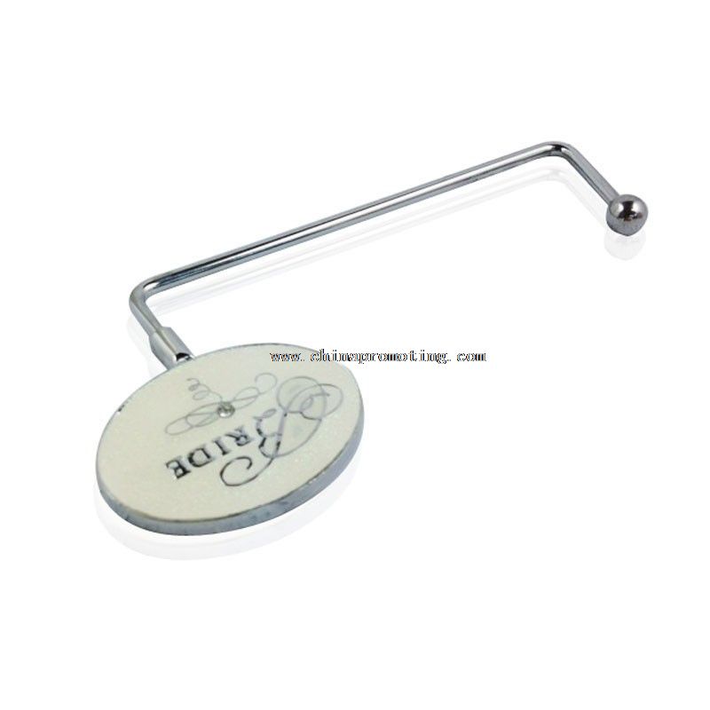 Metal custom logo purse hanger hook